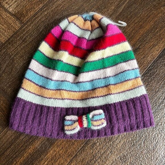 Gap Toddler Girls Wool Angora Blend Bow Beanie Hat NWT - Picture 1 of 3